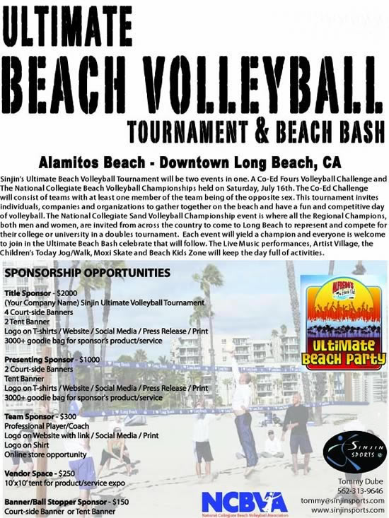 Alfredo's Ultimate Beach Party Volleybal Tourament & Beach Bash July 16, 2011  Alamitos Beach, Downtown Long Beach